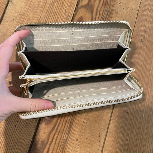 Authentic Gucci Zumi horsebit zip around wallet cream gold silver - Picture 4 of 11